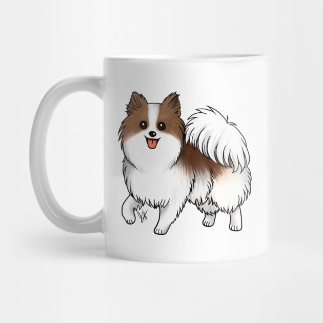 Dog - Pomeranian - Brown and white by Jen's Dogs Custom Gifts and Designs